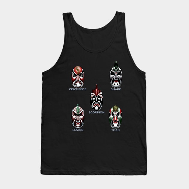 Five Deadly Venoms Tank Top by BoneArt